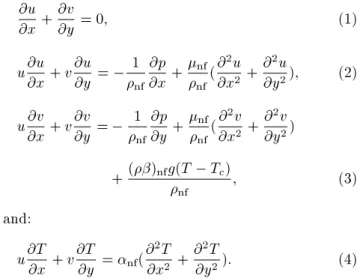 Table 1. Thermophysical properties of the base uid and nanoparticles [4]. Physical properties Base uid(water) Nanoparticles(TiO2) C p (J/kg-K) 4179 686.2  (kg/m 3 ) 997.1 4250 k (W/m-K) 0.613 8.9538   10 5 (K 1 ) 21 0.9  (kg/m-s) 0.001003 |
