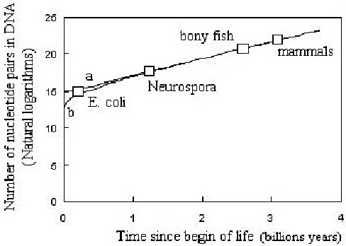 Table 1 – Time of appearance of living entities 