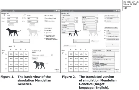 Figure 1. The basic view of the simulation Mendelian