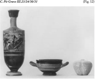 Figure 12. Aiani. Pit grave III.23/24/30/31: lekythos 89/9965; 