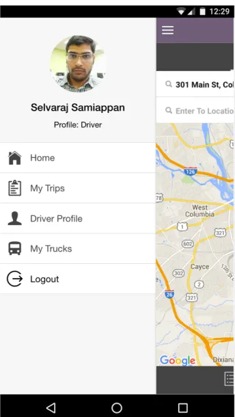 Figure 2.7: Application's Menu Layout 