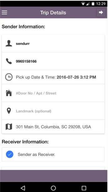 Figure 2.12: Customer Trip Detail page – 1 