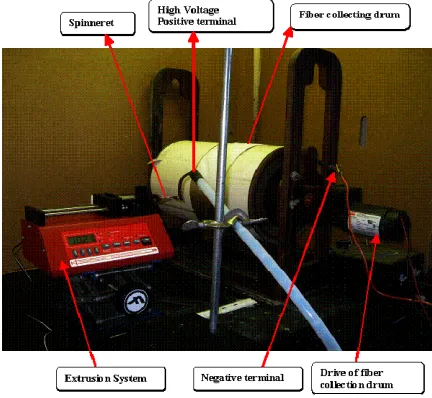 FIGURE 1.  Electrospinning equipment.  