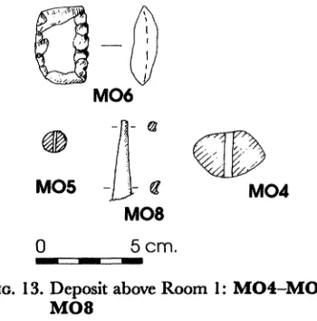 FIG. 13. Deposit above Room 1: M04-M06, M08 