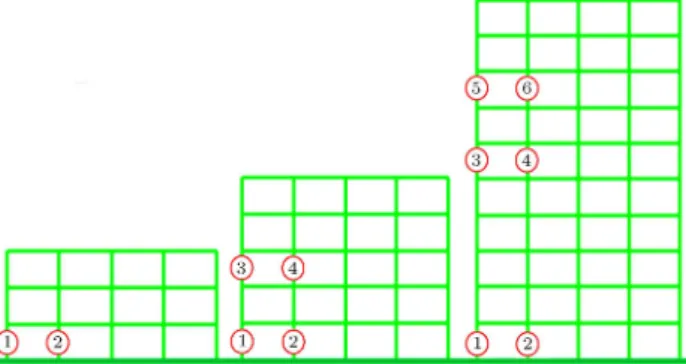 Figure 1. Elevation of model structure and column removal cases.