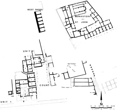 FIG. 1. General plan, west side of Frankish Corinth, ca. A.D. 1300 