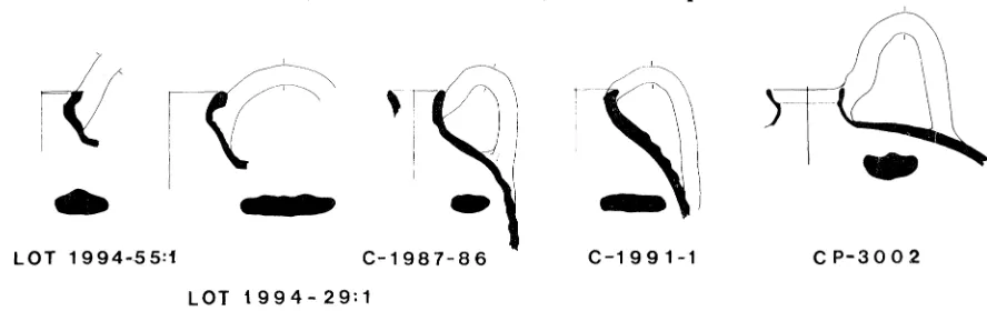 FIG. 6. Byzantine and Frankish amphoras (12th to 14th century). Scale 1:5 