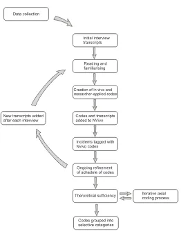 Figure 4.1. This workflow represents my analysis of participant interview 
