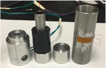 Figure 2. 19: Image of parts required for expanding plug test for external pressure 