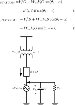 Figure 8. Voltage-source model of STATCOM [20].