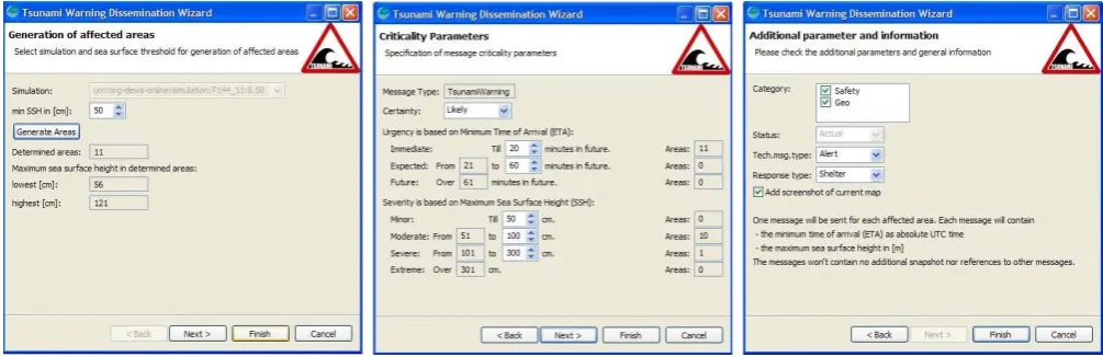 Fig. 8. Tsunami Warning Dissemination Wizard.