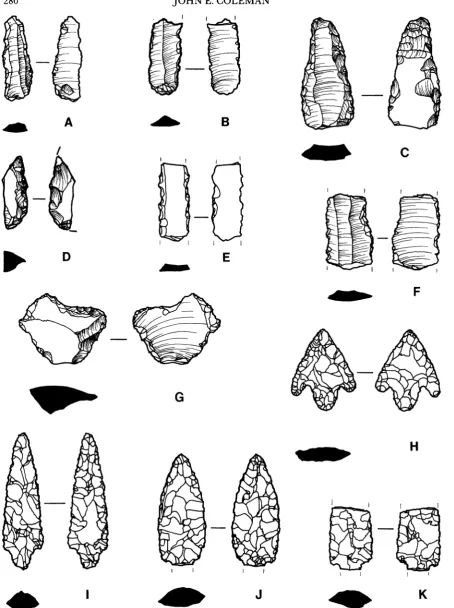 FIG. 7. Drawings of Neolithic chipped stone. Scale 1:2 