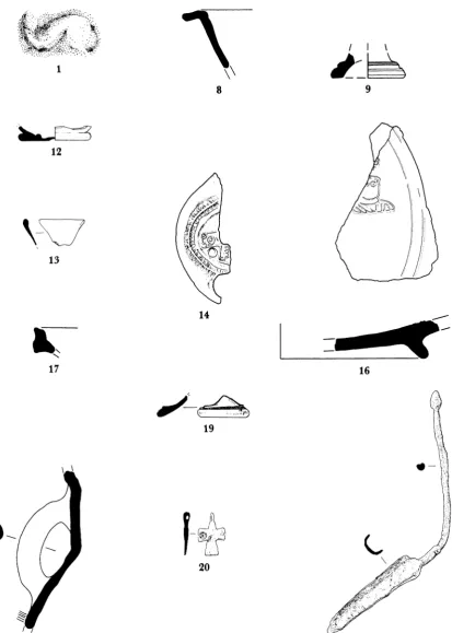 FIG. 8. Drawings of Hellenistic and Roman objects. Scale 1:2 