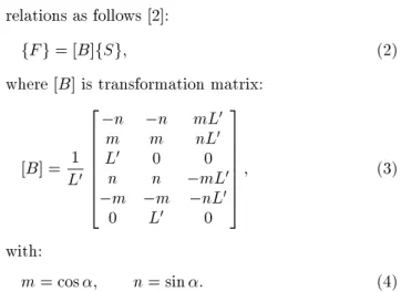 Figure 1. Member forces and deformations in global coordinates.