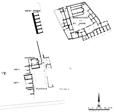 FIG. 1. General plan, west end of Forum, ca. A.D. 1300 