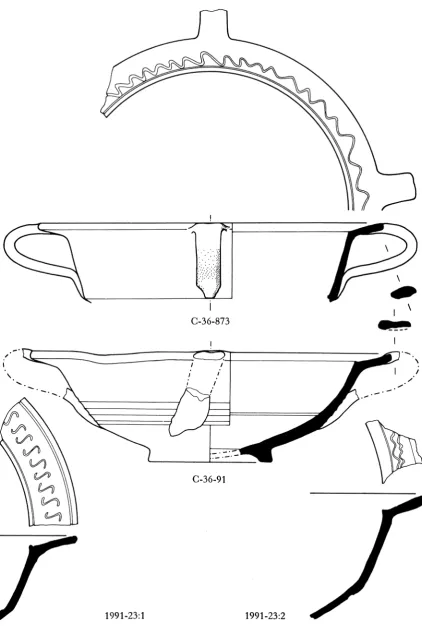 FiG. 1. Metallic-ware multiple-handled bowls. Scale 1:2 
