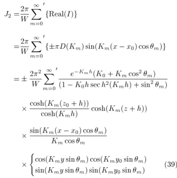Figure 3 shows the results of the proposed towing tank Green's function and the open-sea Green's function of a singularity located at (0; 0; f) in the uniform ow proposed by Sahin and Hyman [3]