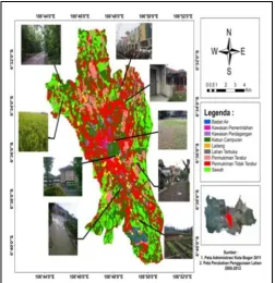 Figure 2. Appearance of objects in remote image and photograph of field observations of mixed gardens  