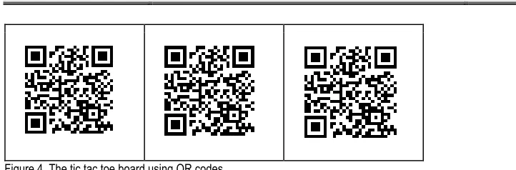 Figure 4. The tic tac toe board using QR codes 