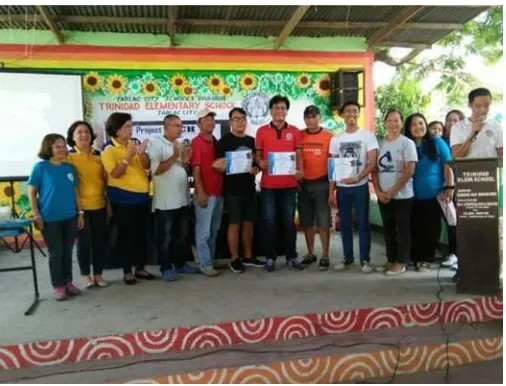 Figure 11. The Pi Omicron International Alumni Association, Tarlac Chapter, PAMET , Tarlac Chapter and the TSU Officials were given certificate of recognition for the Feeding Program 