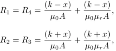 Figure 5 shows a free body diagram of the armature and apper assembly. Referring to this gure and using the