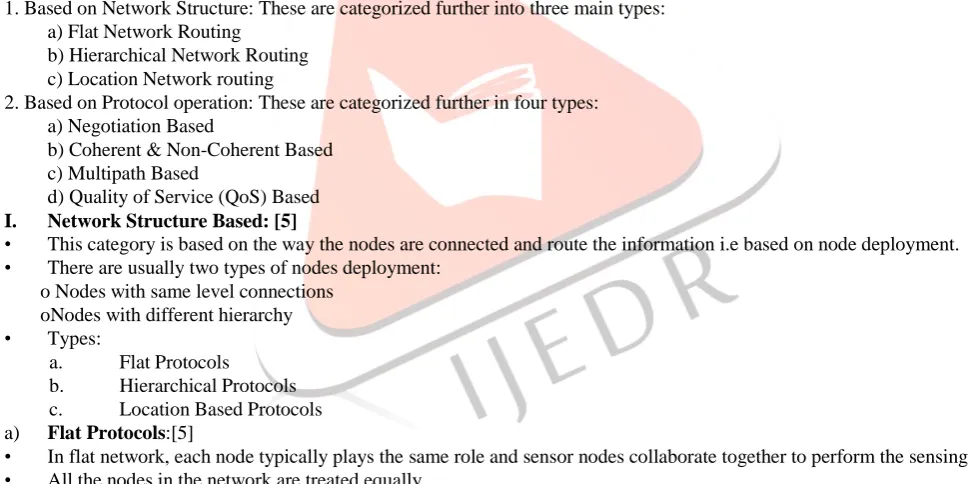Table 1.  Comparison of Pro-Active & Reactive Protocols [5] Pro-Active 