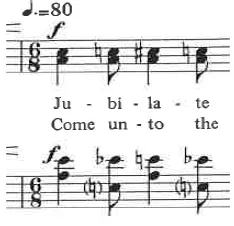 Figure 4.2 Jubilate Deo, m. 14 