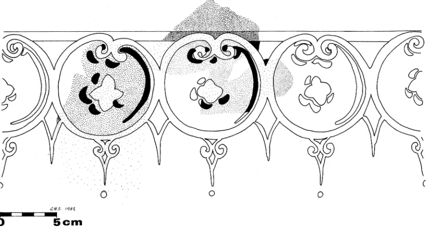 FIG. 9. Drawing of restored fresco motif from the East Theater Street 