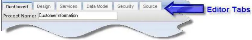 Figure 3: WaveMaker editor tabs 