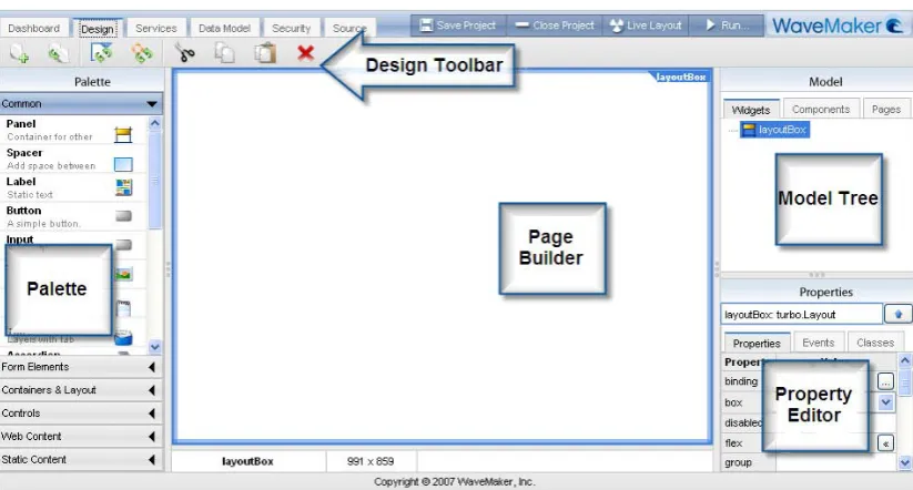 Figure 5: Page Designer editor 
