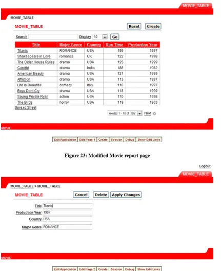 Figure 23: Modified Movie report page 