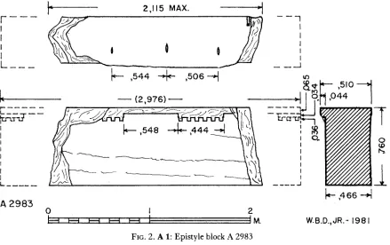 FIG. 2. A 1: Epistyle block A 2983 