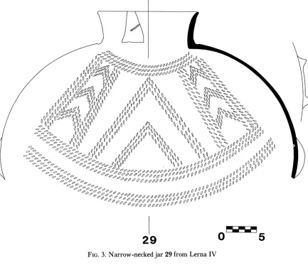 FIG.3. arrw-ncke jar29 romLera I Mended from 10 sherds. Medium-coarse clay; fracture mostly dark gray, reddish brown near sur- 