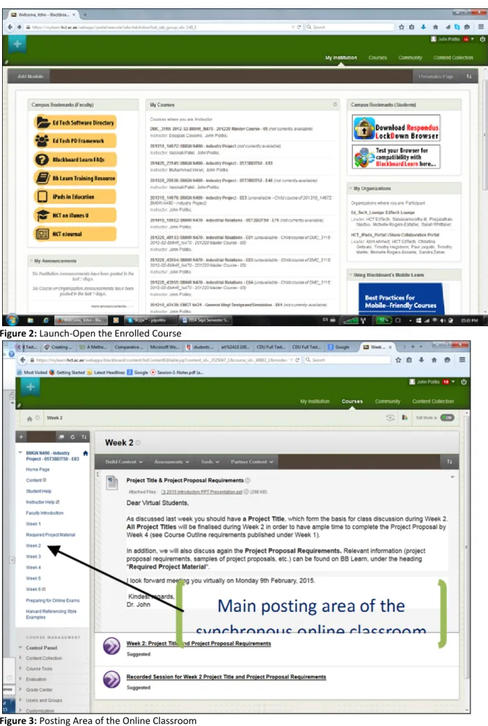 Figure 2: Launch-Open the Enrolled Course 