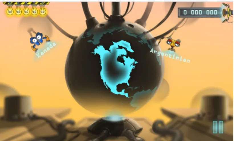 Figure 8: Screenshot of the game module “Crazy Robots” 