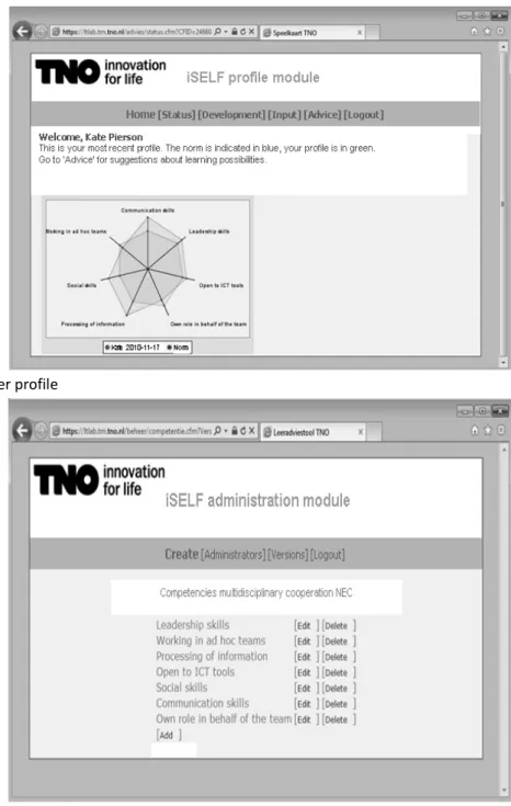 Figure 3: A learner profile 