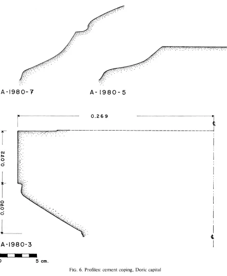 FIG. 6. Profiles: cement coping, Doric capital 