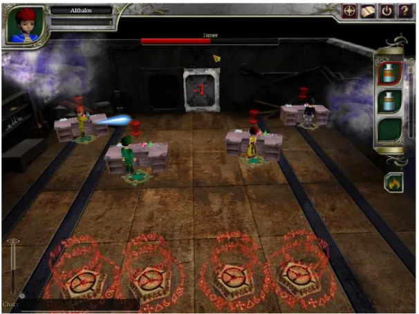 Figure 2: Players trapped in the underground chemistry lab 