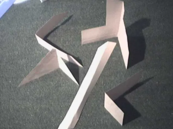 Figure 14: Polyflaps, http://www.cs.bham.ac.uk/ ∼ axs/polyflaps/ . Here we used polyflaps of the shape shown in the bottom-right  cor-ner.