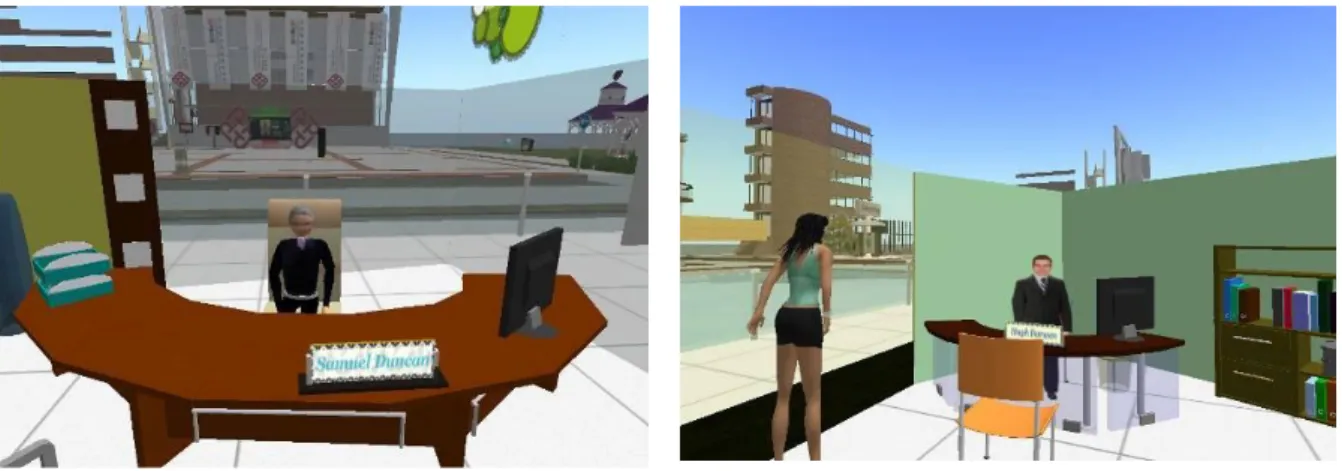 Figure 6: Managers as Pandorabots in SecondLife  