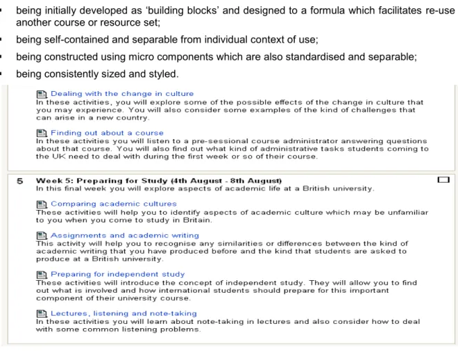 Figure 1: Scaffolding added in the VLE embeds re-used LOs in a new context of use 