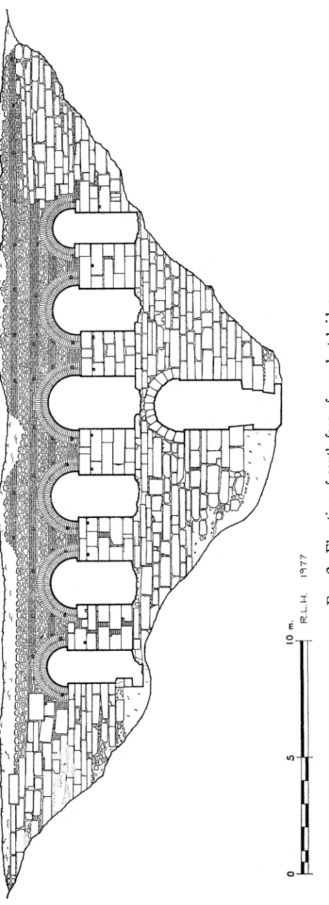 FIG. 2. Elevation of south face of aqueduct bridge. 