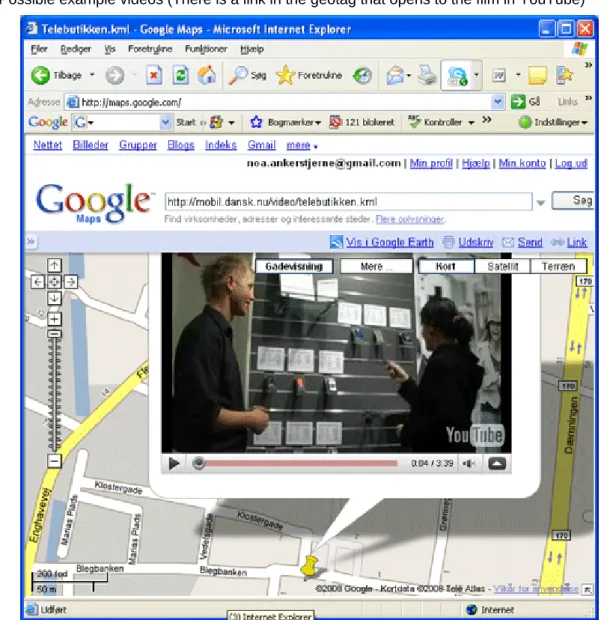 Fig. 2: A Google map geotag with an embedded conversation from a language student’s informal  learning environment 