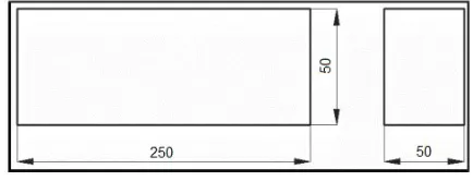 Fig. 4: Work piece dimensons 