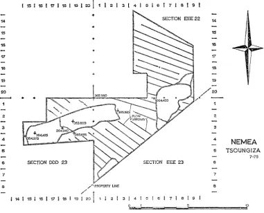 FIG. 2. Tsoungiza, Sections DDD 22 and 23, EEE 22 and 23. 