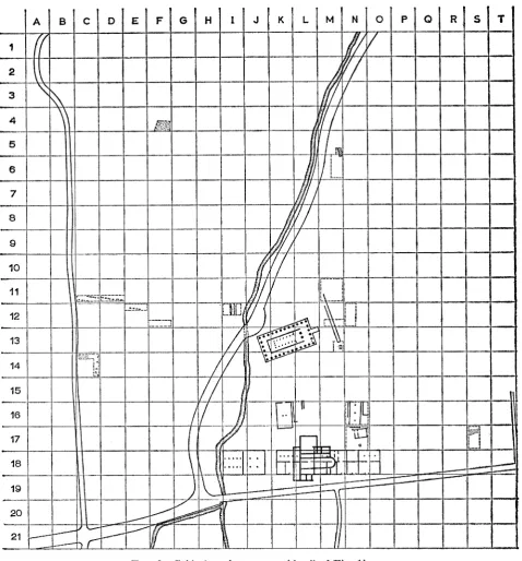 FIG. 3. Grid plan of sanctuary (detail of Fig. 1). 