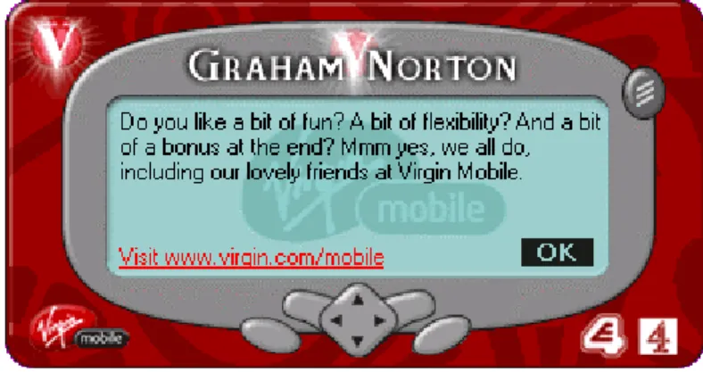 Figure 1: Example of Skinker and information box 