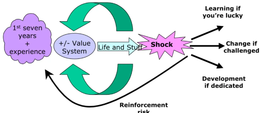 Figure 2: Personal values transformation model  It is this shock or surprise element that is  considered most relevant to this paper