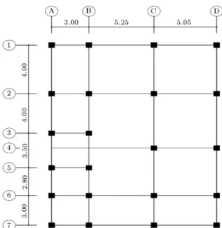 Figure 2. Typical oor plan of the building outline.