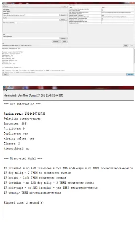 Figure 1: Snapshots of runtime environment of Ant Miner, c-AntMiner 